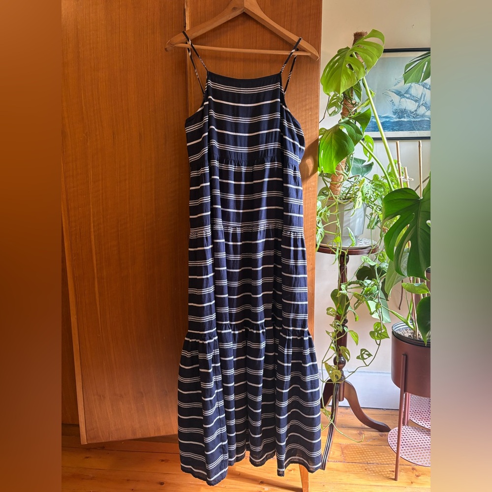 Hudson North Linen Blend Tiered Maxi Dress